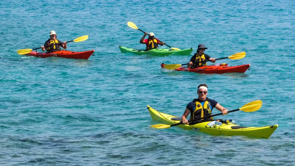 Actividad de kayak en Canarias