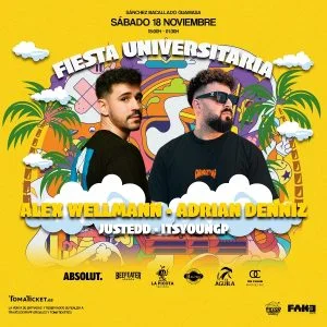 Cartel y Entradas de la Fiesta Universitaria Fake en Tenerife