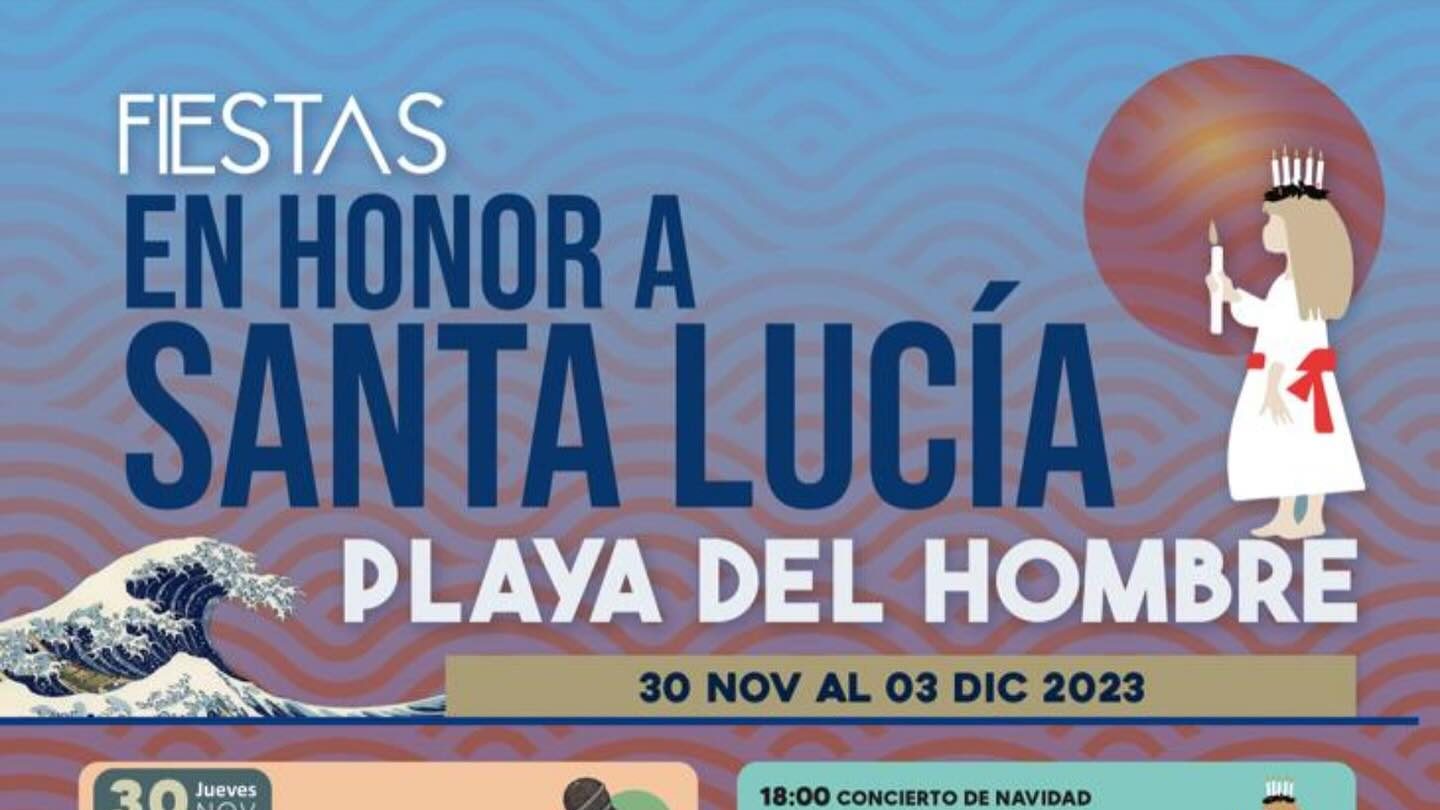 Fiestas en honor a Santa Lucía en la Playa del Hombre 2023.