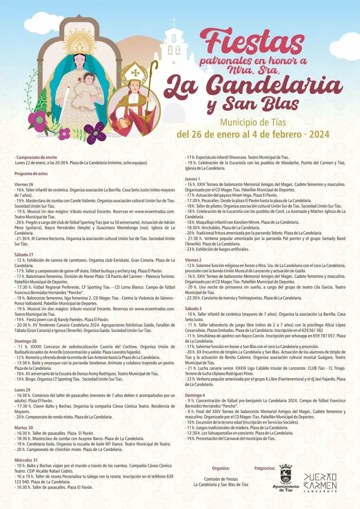 Fiestas de la Candelaria y San Blas 2024 en Tías
