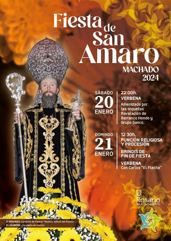 ¿Cuándo se celebra la Fiesta de San Amaro en Machado 2024 El Rosario?