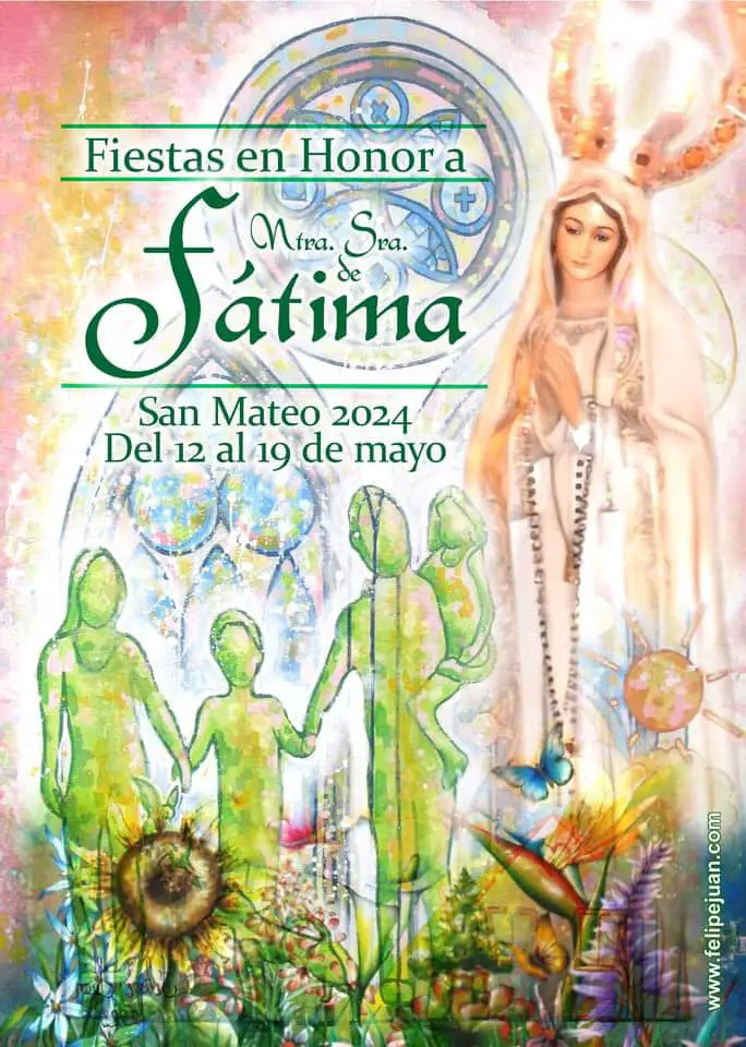 Programa Completo de Celebraciones Religiosas: Fiestas de la Virgen de Fátima en San Mateo 2024