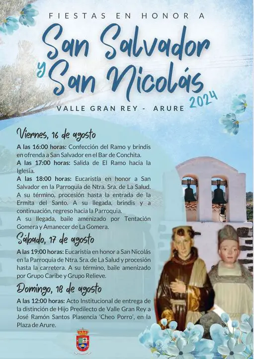 Las Fiestas de San Salvador y San Nicolás son un evento emblemático en Valle Gran Rey, específicamente en la pintoresca localidad de Arure